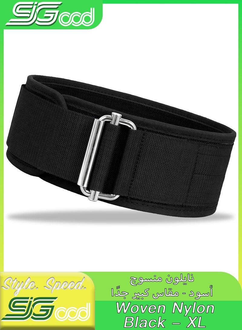 SIGood 4 Inch Self-Locking Weight Lifting Belt, Premium Weightlifting Belt for Men, Quick Locking Weight Lifting Belt for Women, Gym Belt for Powerlifting, Deadlift Belt with Metal Buckle Back Support Weightlifting Belt - Image 1
